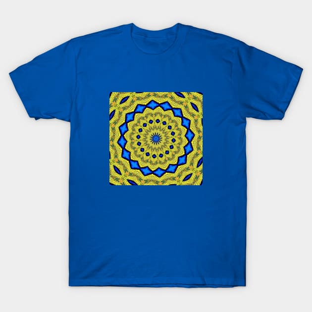 Peacock Feathers Mandala Kaleidoscope Abstract 1 T-Shirt by Artist4God